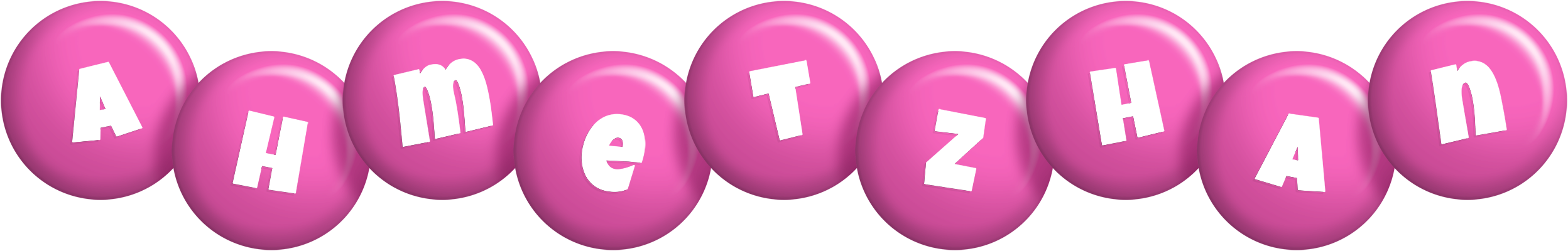 Ahmetzhan candy-pink logo