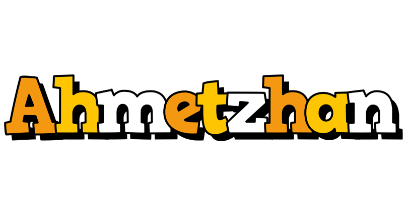 Ahmetzhan cartoon logo