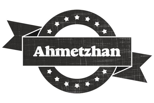 Ahmetzhan grunge logo