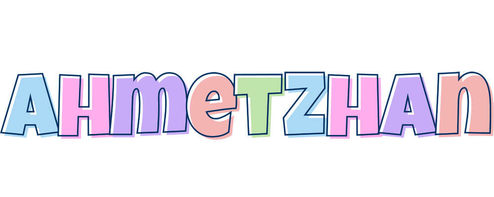 Ahmetzhan pastel logo