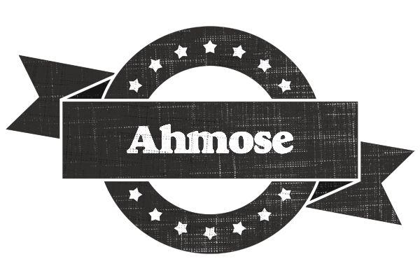 Ahmose grunge logo