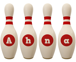 Ahna bowling-pin logo