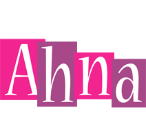 Ahna whine logo