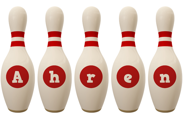 Ahren bowling-pin logo