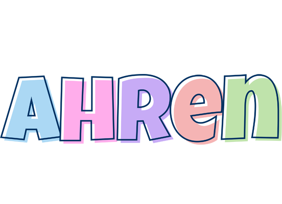Ahren pastel logo