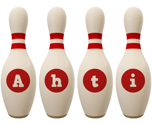 Ahti bowling-pin logo