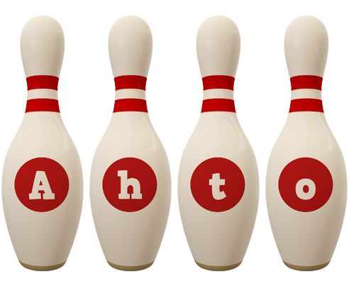 Ahto bowling-pin logo