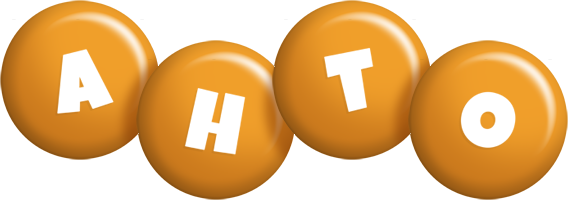 Ahto candy-orange logo