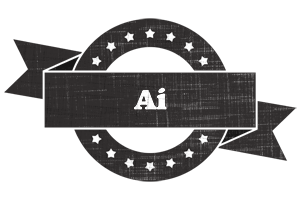 Ai grunge logo