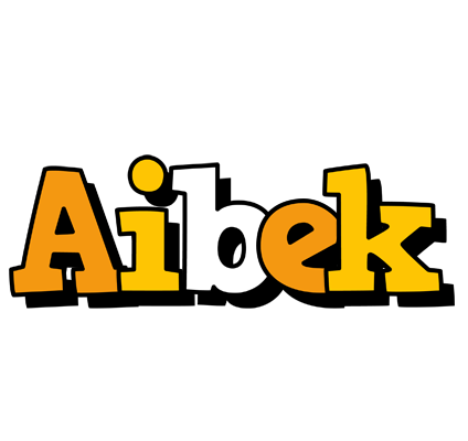 Aibek cartoon logo