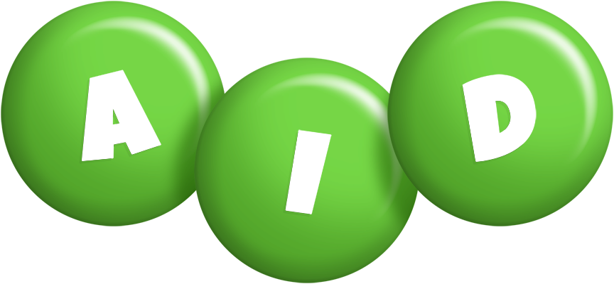 Aid candy-green logo