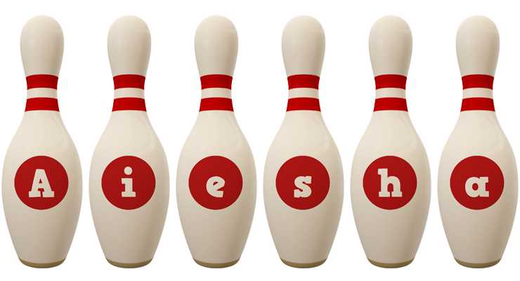 Aiesha bowling-pin logo