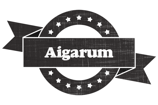 Aigarum grunge logo