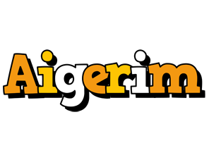 Aigerim cartoon logo