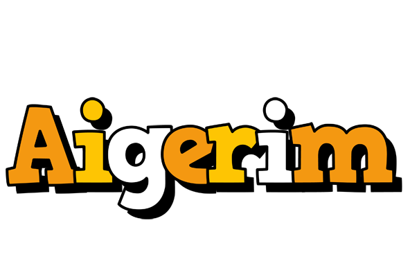 Aigerim cartoon logo