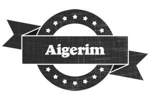 Aigerim grunge logo