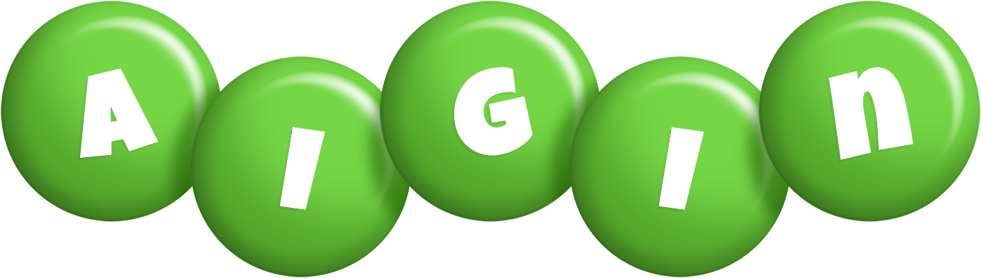 Aigin candy-green logo