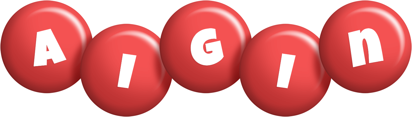 Aigin candy-red logo