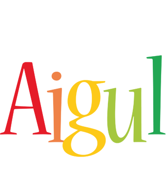 Aigul birthday logo