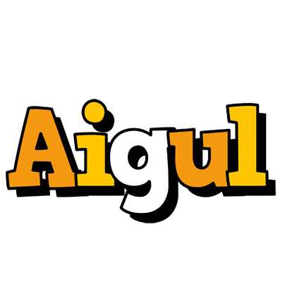 Aigul cartoon logo