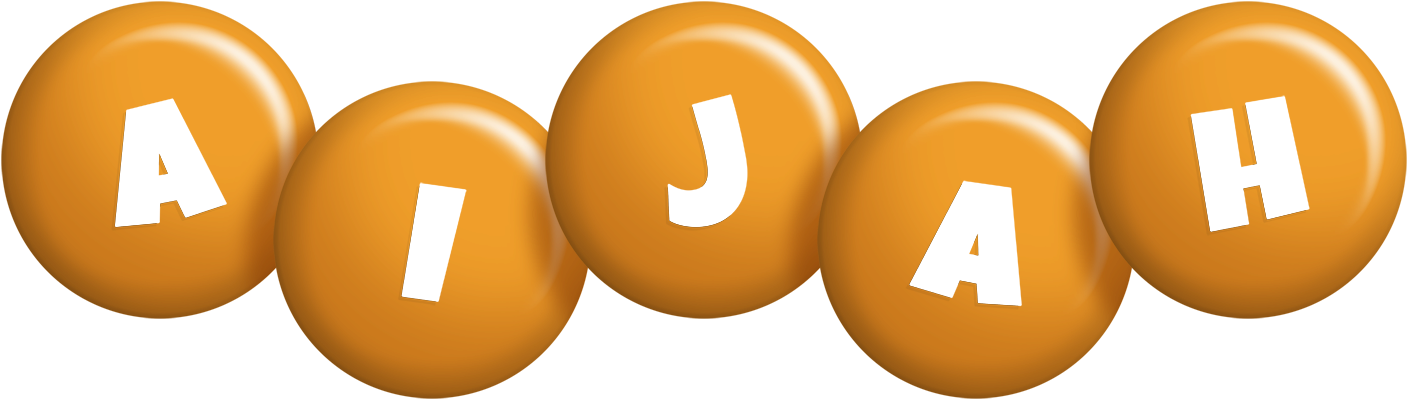 Aijah candy-orange logo