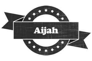 Aijah grunge logo