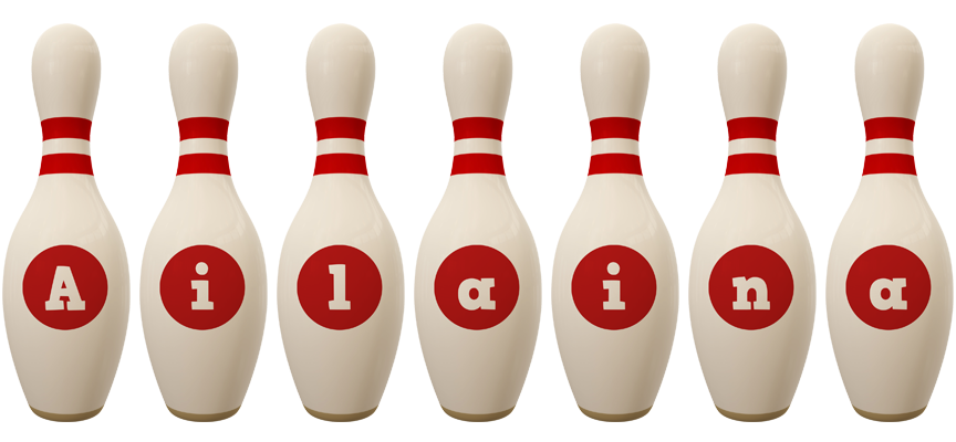 Ailaina bowling-pin logo