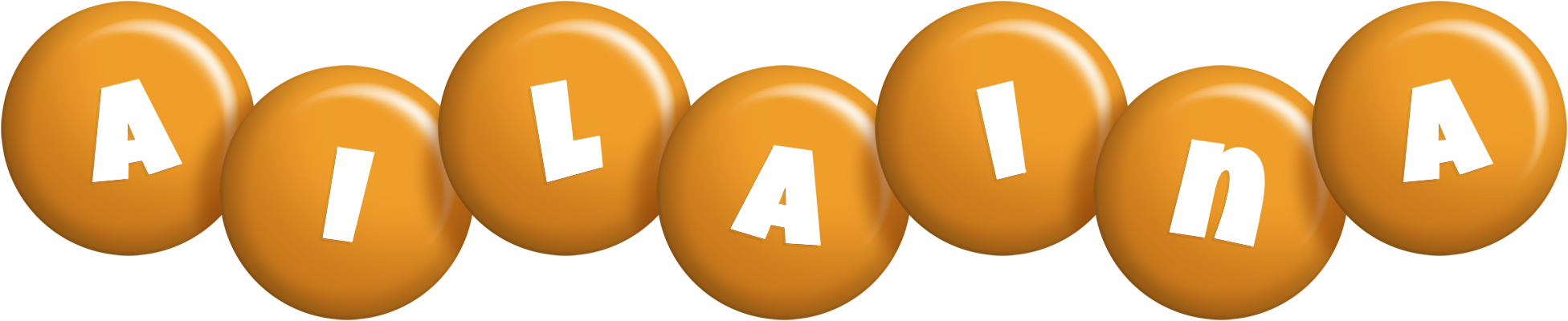 Ailaina candy-orange logo