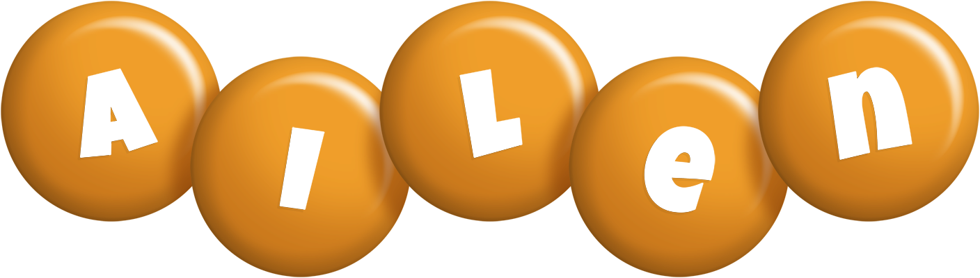 Ailen candy-orange logo