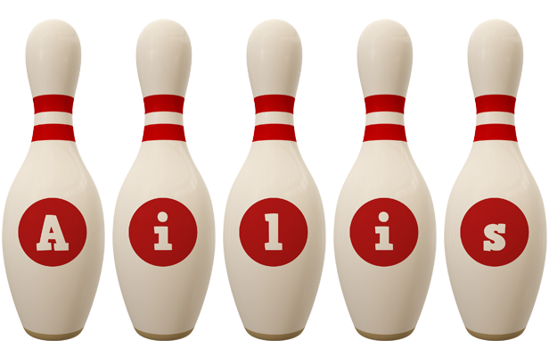 Ailis bowling-pin logo