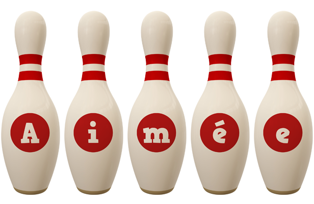 Aimée bowling-pin logo