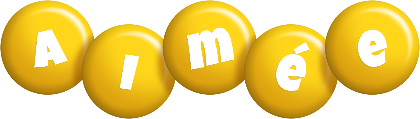 Aimée candy-yellow logo