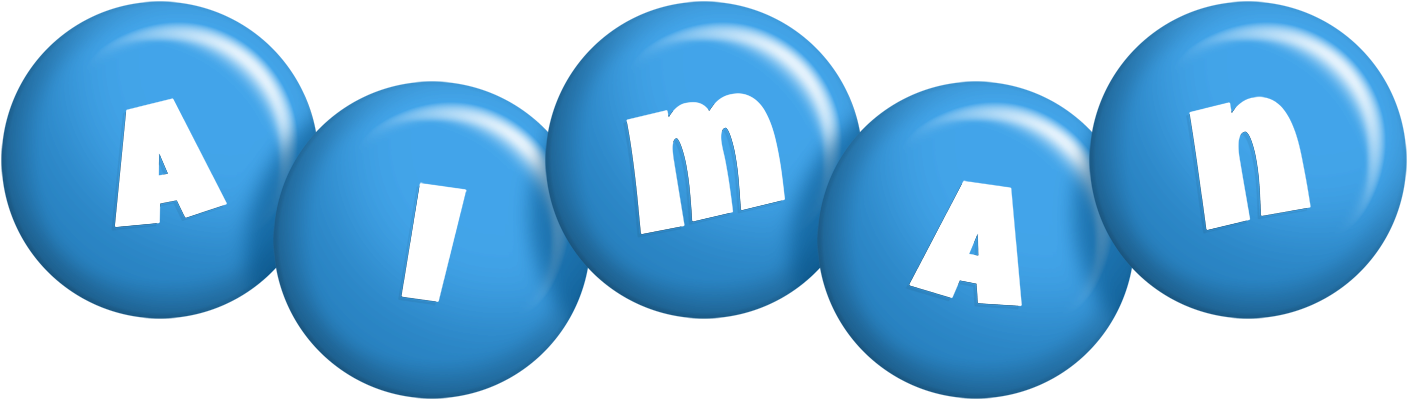 Aiman candy-blue logo