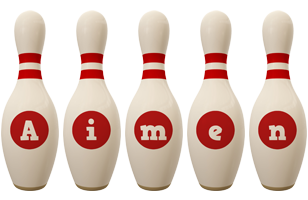 Aimen bowling-pin logo