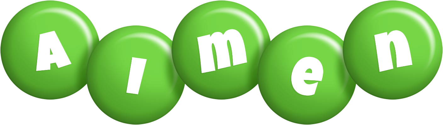 Aimen candy-green logo