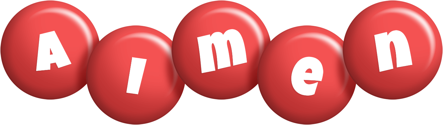 Aimen candy-red logo