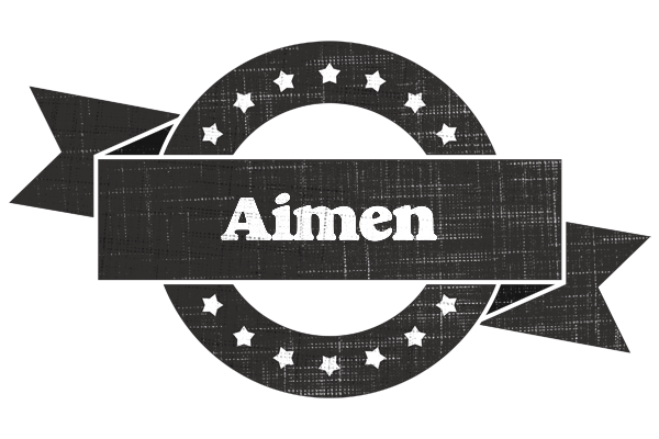 Aimen grunge logo