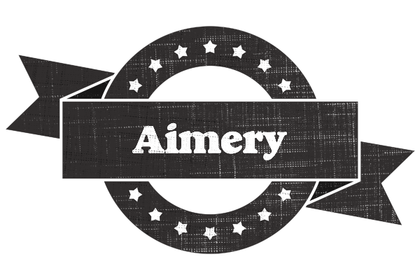 Aimery grunge logo