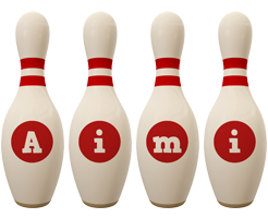 Aimi bowling-pin logo