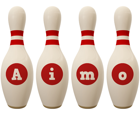 Aimo bowling-pin logo