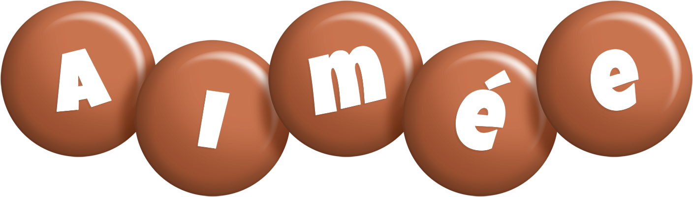 Aimée candy-brown logo