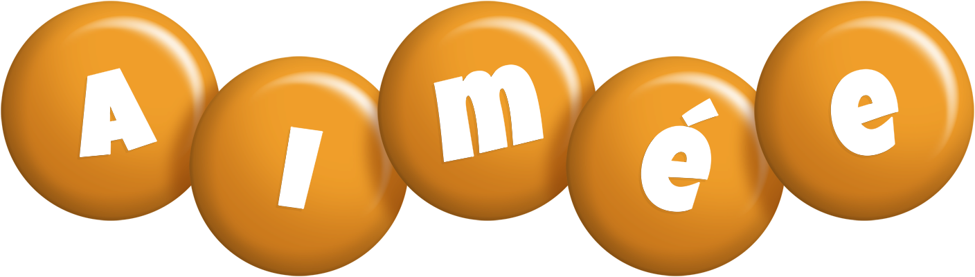 Aimée candy-orange logo