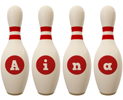 Aina bowling-pin logo