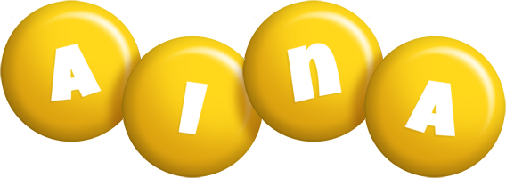 Aina candy-yellow logo