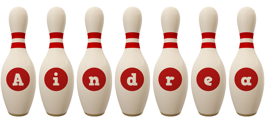 Aindrea bowling-pin logo