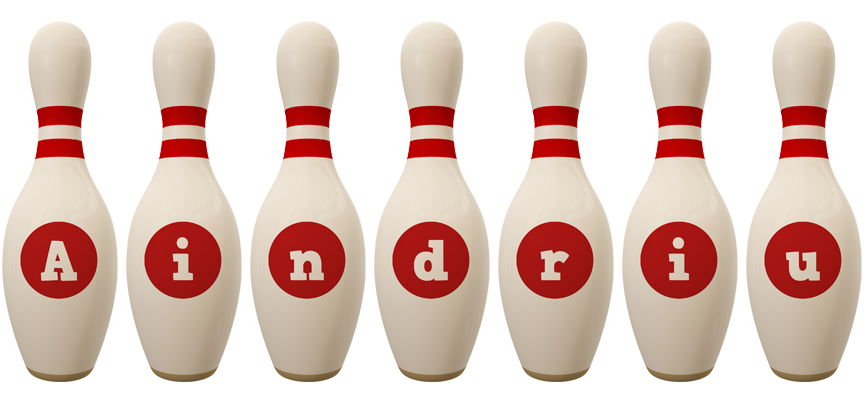 Aindriu bowling-pin logo
