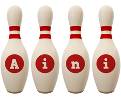 Aini bowling-pin logo