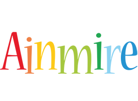 Ainmire birthday logo
