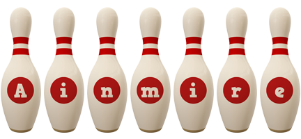 Ainmire bowling-pin logo