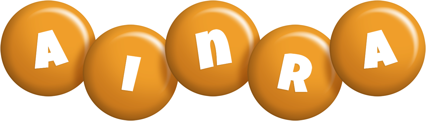 Ainra candy-orange logo